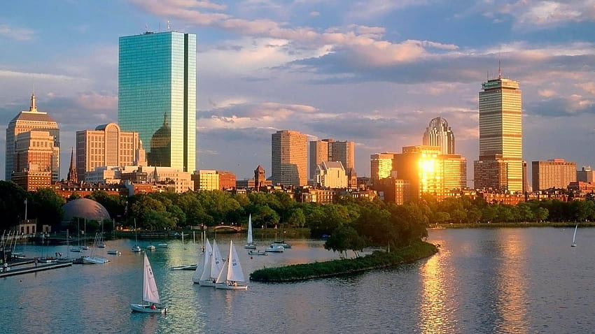 Boston Skyline, Boston City HD wallpaper | Pxfuel