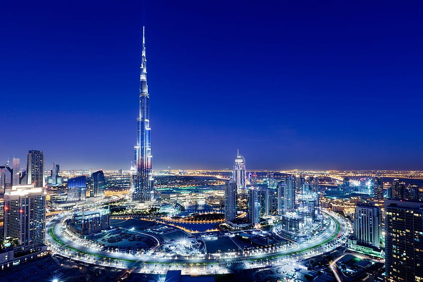 Proyek untuk Dicoba, Dubai Night Skyline HD wallpaper