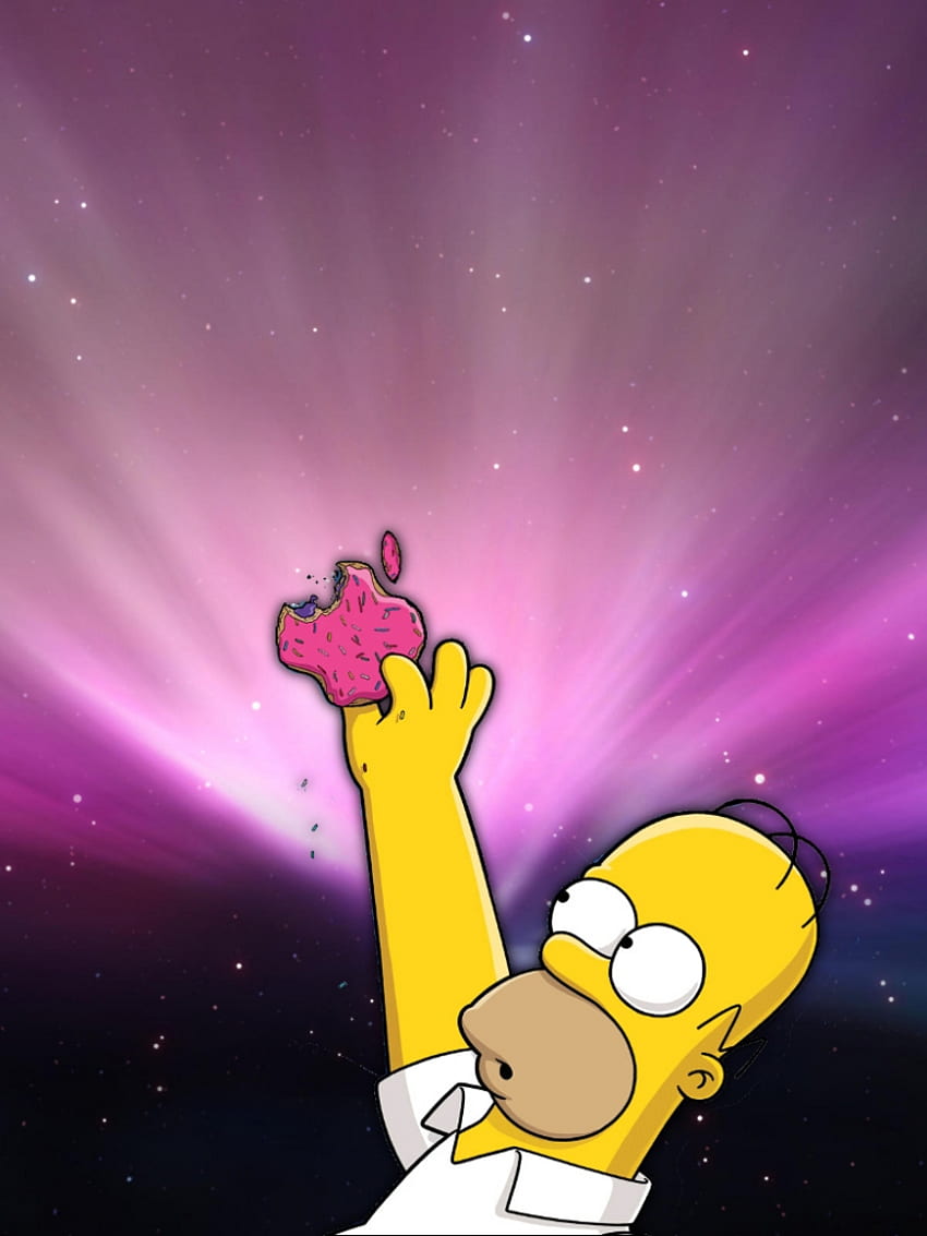 Homero Simpson Mac, Homero Simpson Apple fondo de pantalla del teléfono