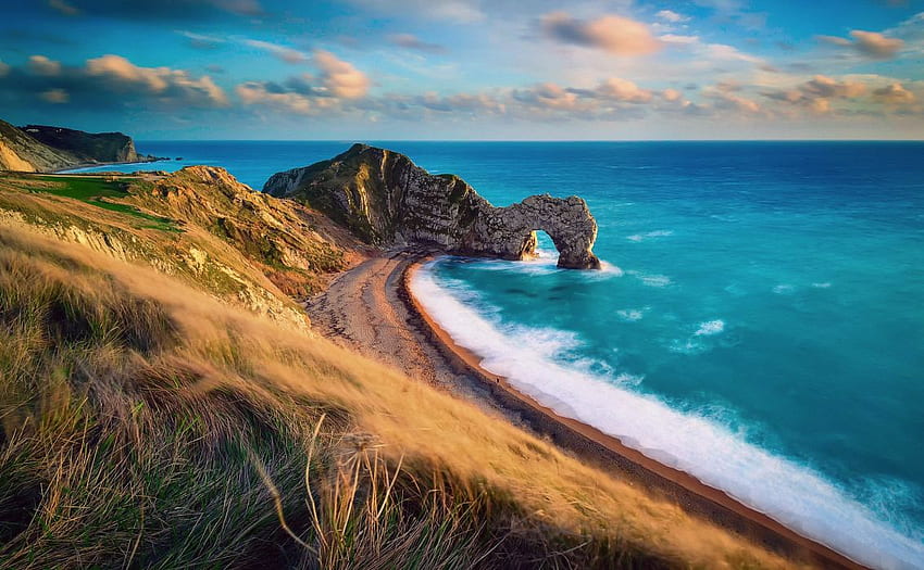 Durdle Door Jurassic Coast Dorset İngiltere Manş Denizi kıyısı HD duvar kağıdı
