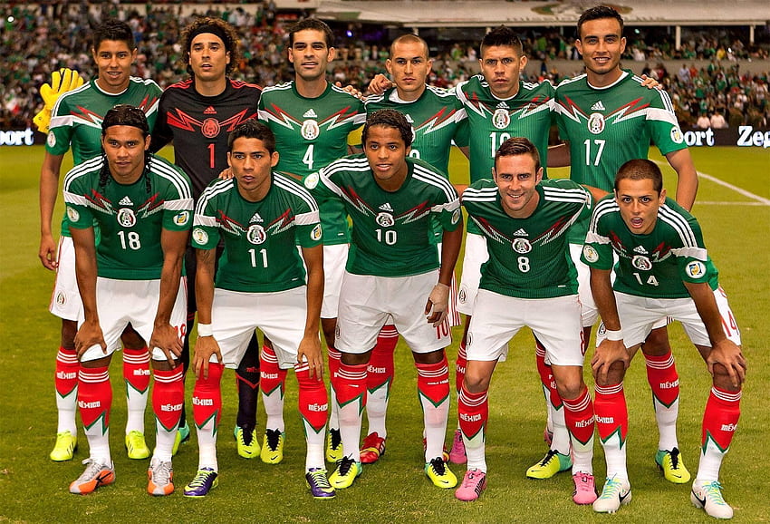 Mexikanischer Fußball Ehrfürchtiges mexikanisches Fußballteam HD-Hintergrundbild