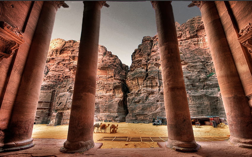 Petra, Archaeology HD wallpaper