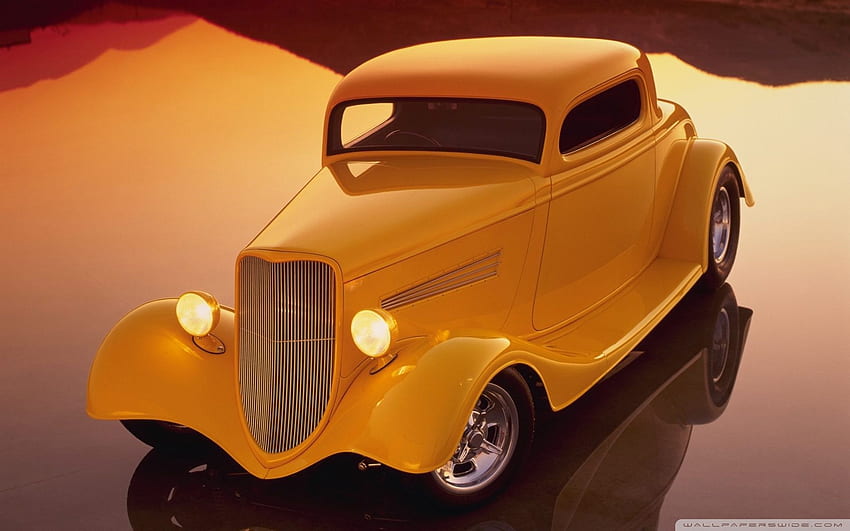 Classic Hot Rod Car ❤ for Ultra TV, Orange Classic Car HD wallpaper