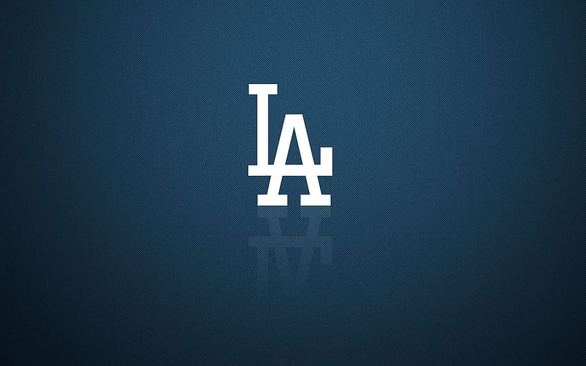 Лос Анджелис Доджърс с бяло лого на LA HD тапет