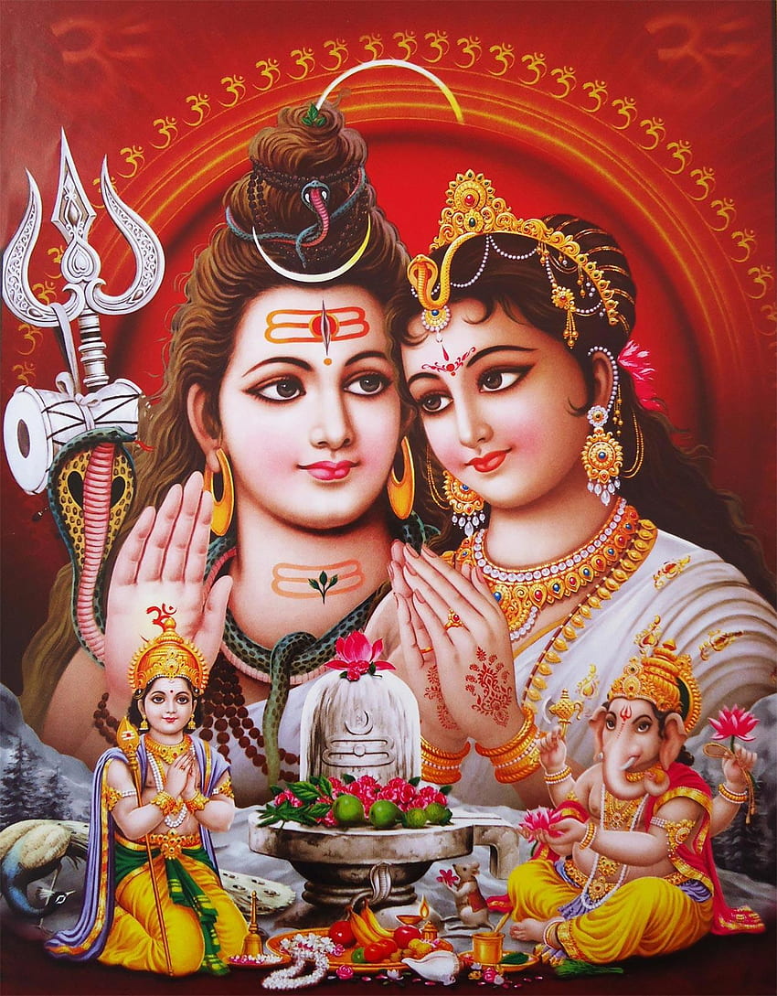 Shiv Parvati, Seigneur Shiva Parvati Fond d'écran de téléphone HD