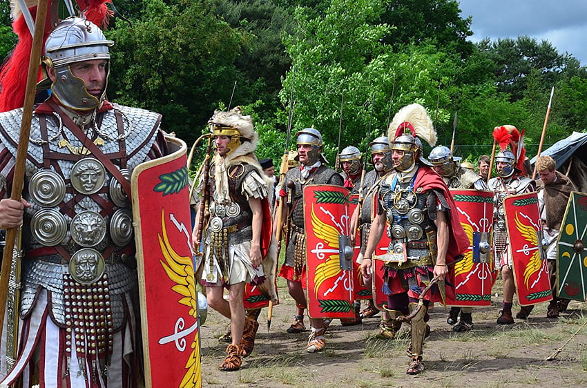 Armor Shield Men Helmet Roman legionaries People HD wallpaper