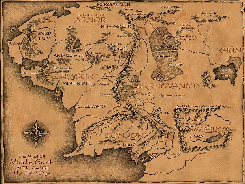 Map Of Middle Earth, Middle Eastern HD wallpaper