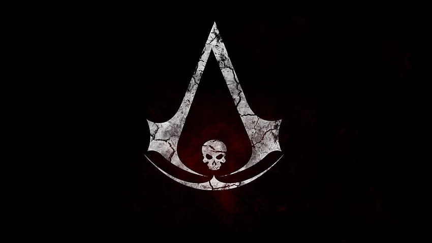 Assassin&;s Creed Black Flag Logo Skull . HD wallpaper