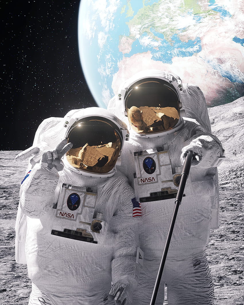 Raumanzug, Kunst, Universum, Selfie, Selfies, Kosmonaut, Raumanzug, Witz, Kosmonauten, Astronauten HD-Handy-Hintergrundbild