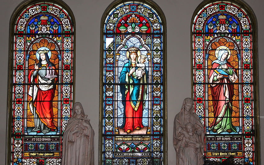 Nuestra Señora y los Santos, santos, María, Jesús, iglesia, Virgen, Niño fondo de pantalla