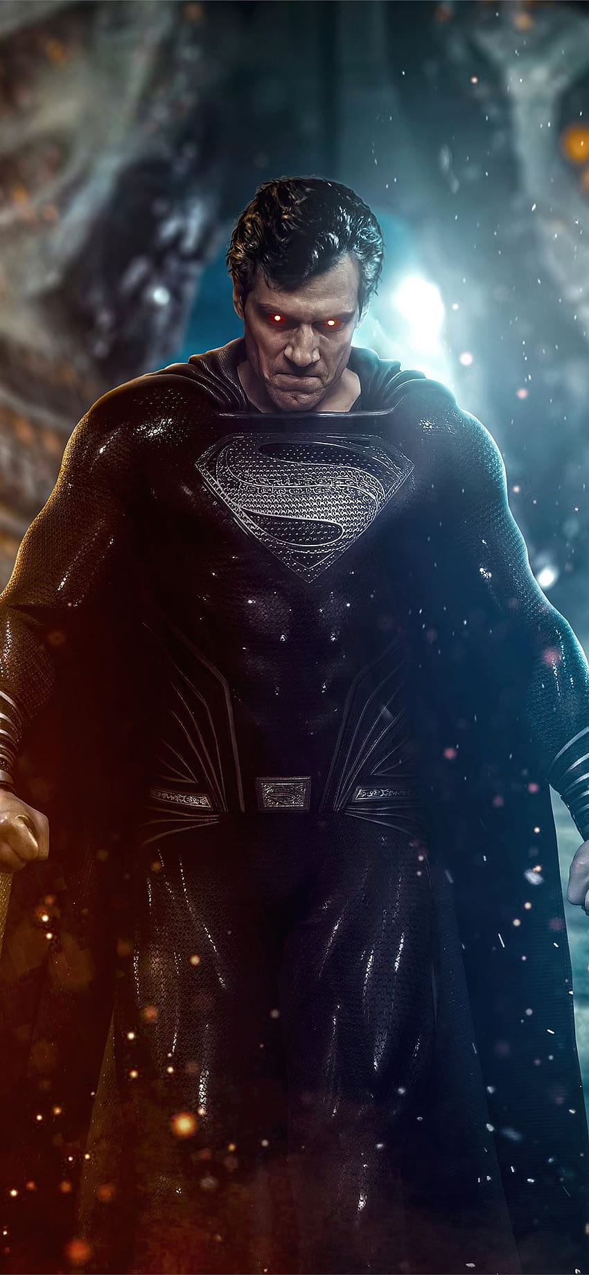 justice league superman black suit HD phone wallpaper