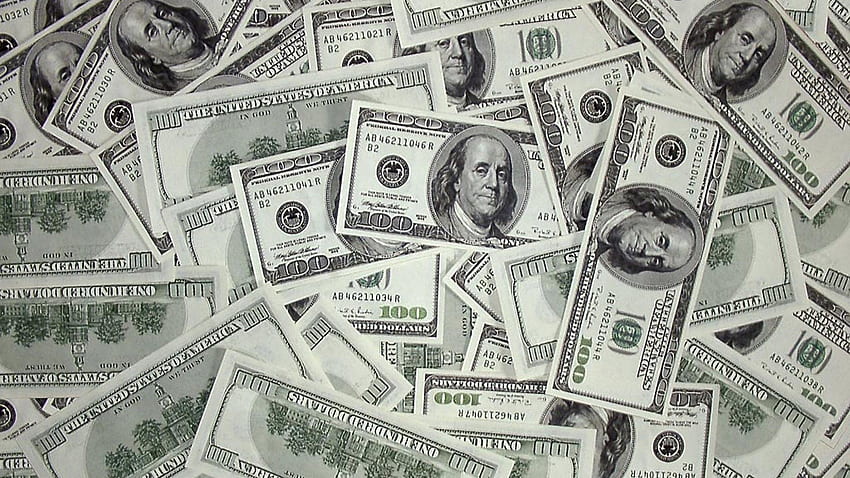 Dinheiro de dólares verdes e pretos, dinheiro preto e branco papel de parede HD