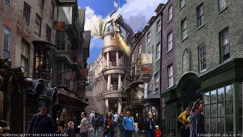 How to follow us for and tweets from Universal's Diagon Alley preview, Harry Potter Diagon Alley HD wallpaper