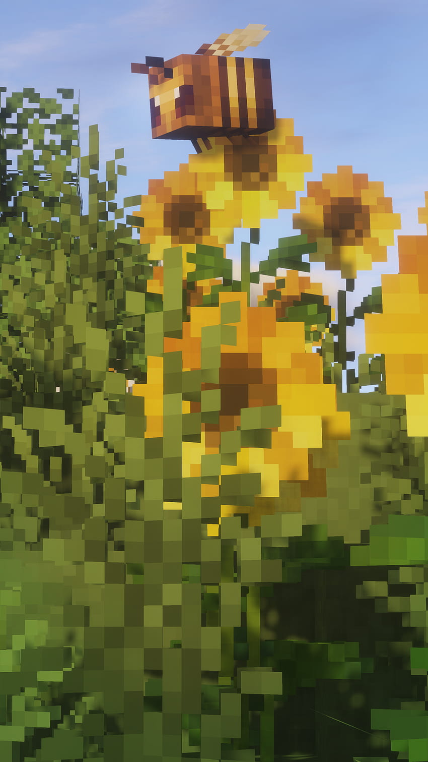 Minecraftowa estetyka, Minecraftowa pszczoła Tapeta na telefon HD