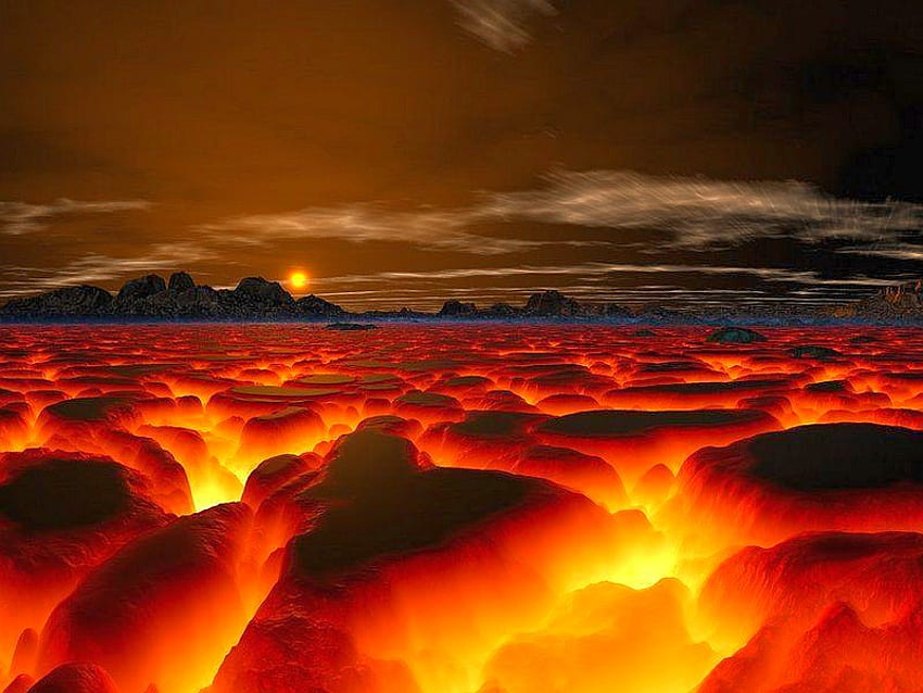 Hot Lava, 전망, 뜨거운, 아름다운, 용암 HD 월페이퍼