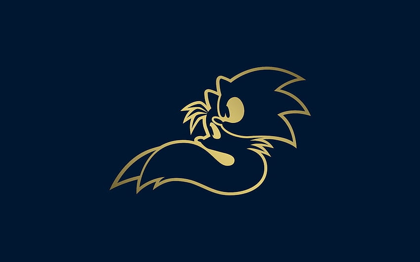 Logotipo de Sonic, Sonic the Hedgehog, Tails (personaje), minimalismo fondo de pantalla