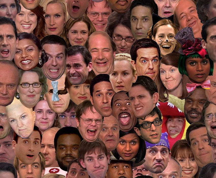 Ok, now I made a tiled of the whole cast, Dunder Mifflin HD wallpaper