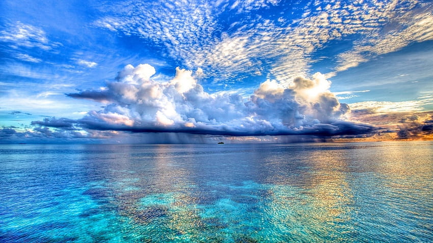 Morze — wysoka rozdzielczość, wysoka jakość, panoramiczny, wysoka jakość oceanu Tapeta HD