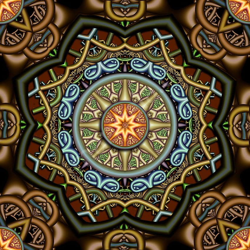 Mandala. Boho Mandala, Mandala schwarzer Hintergrund und Zigeuner-Mandala, Mandala-Design HD-Handy-Hintergrundbild