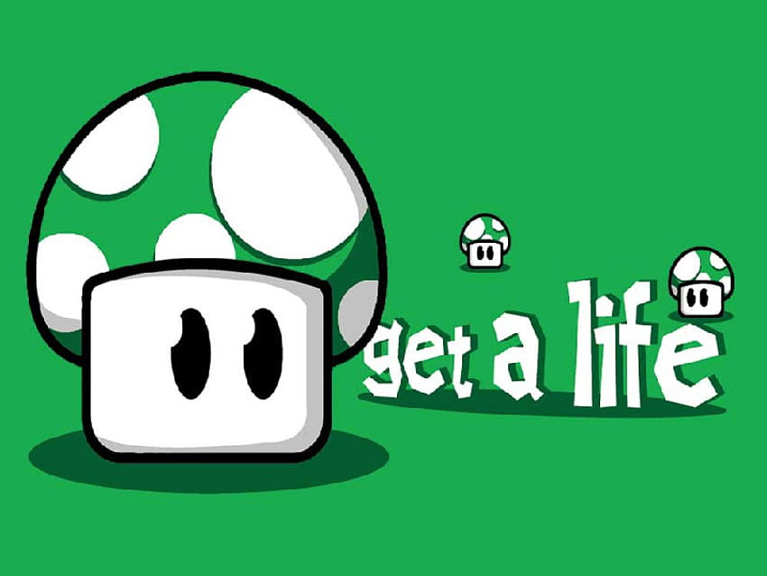 Get A Life, Spiele, lustig, Pilze, Mario HD-Hintergrundbild