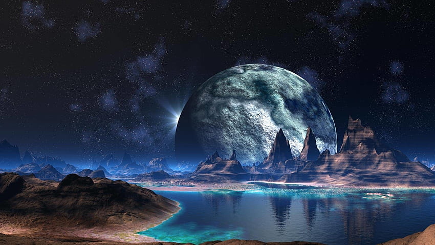 Alien Landscapes, Universe Landscape HD wallpaper