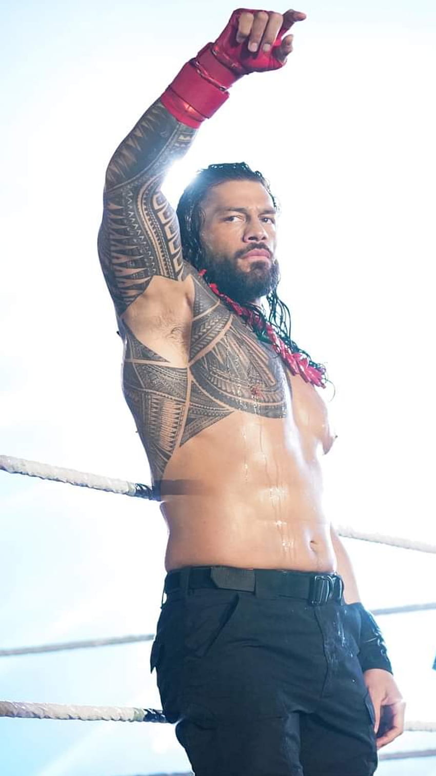 Roman Reigns, chest, tattoo HD phone wallpaper