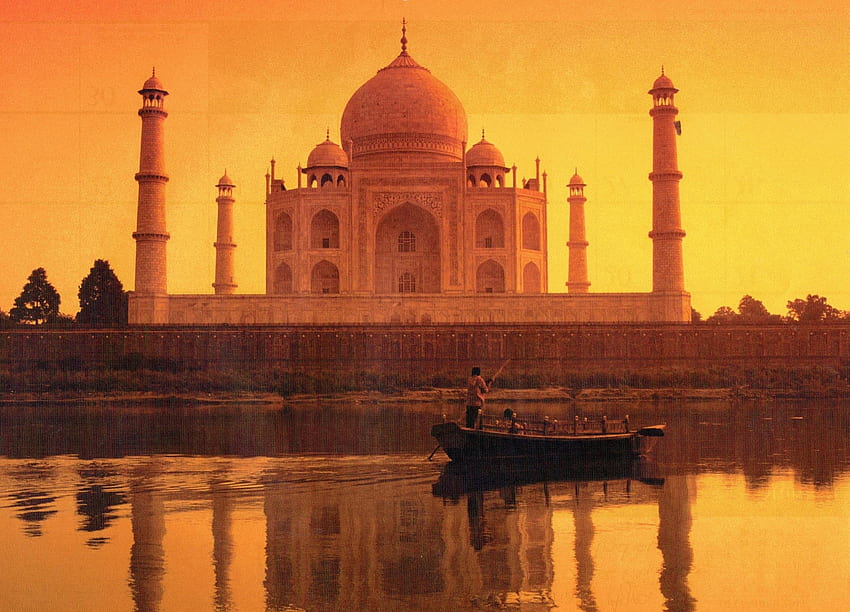 Taj-Mahal-Agra-Uttar-Pradesh-Índia, Índia, Cúpula, Tumba, Monumento papel de parede HD