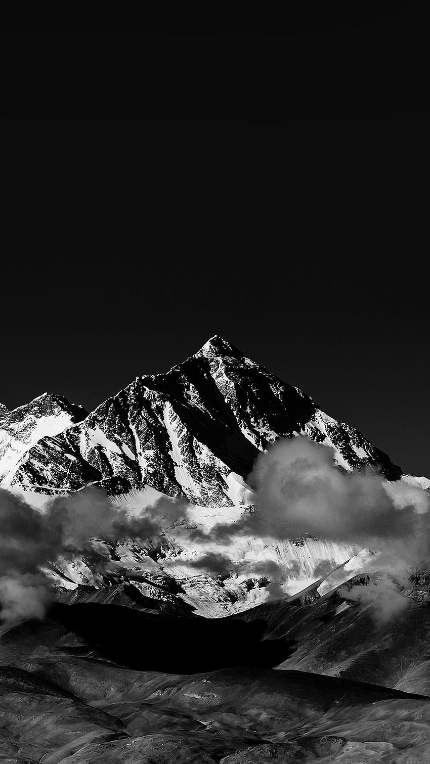 Download A majestic mountain peak in monochrome Wallpaper  Wallpaperscom