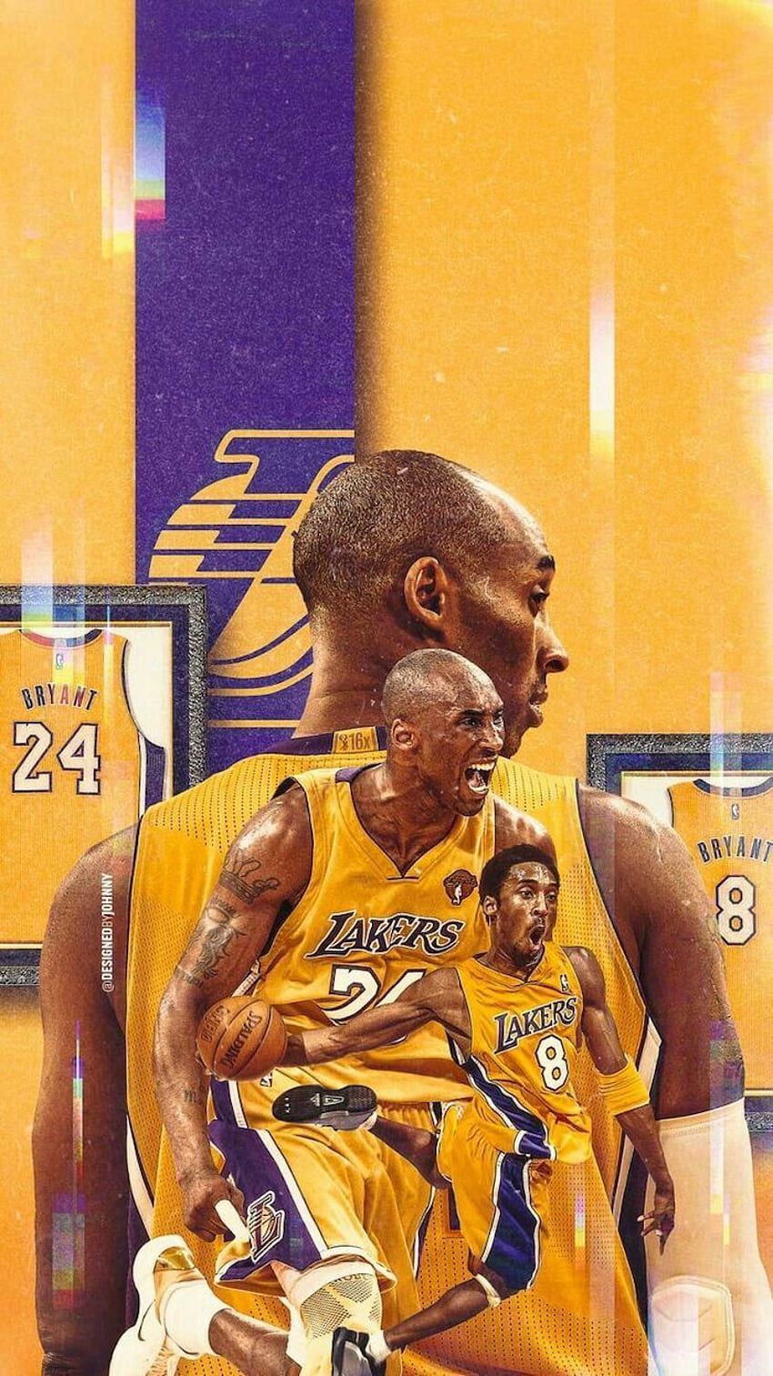 pour un Kobe Bryant pour honorer la légende, Kobe Bryant 24 Logo Fond d'écran de téléphone HD