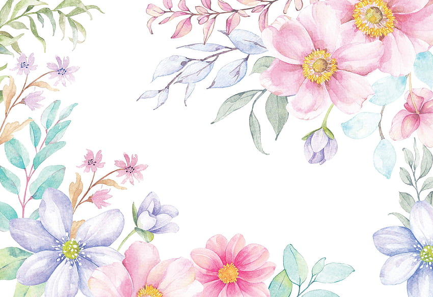 Spring Flowers Pastel Watercolour . Watercolor flowers, Spring , Watercolor, Pastel Watercolor Floral HD wallpaper
