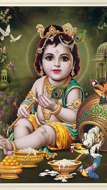 HD wallpaper: Krishna Kanhaiya, Hindu God illustration, Lord Krishna, flute  | Wallpaper Flare