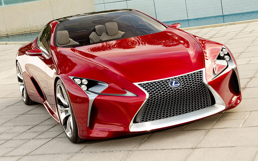 Lexus LF LC Sport Concept, mobil merah, lexus lc sport, mobil, kendaraan, lexus, konsep Wallpaper HD