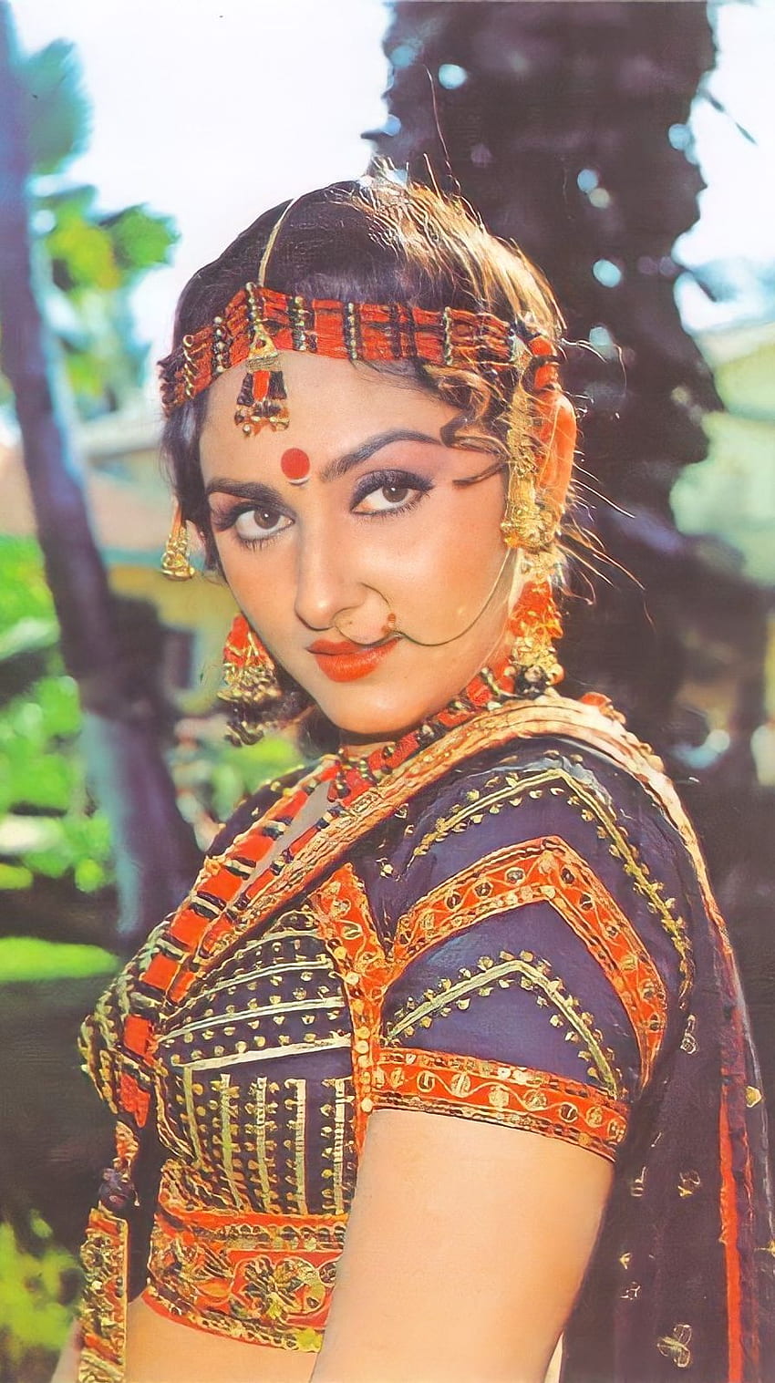 Джаяпрада, боливудска актриса, ретро HD тапет за телефон