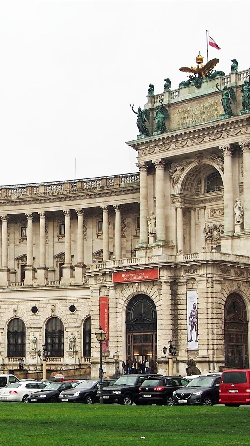 ホーフブルク宮殿、ウィーン、オーストリア iPhone 8 7 6 6S、ウィーン 冬 HD電話の壁紙