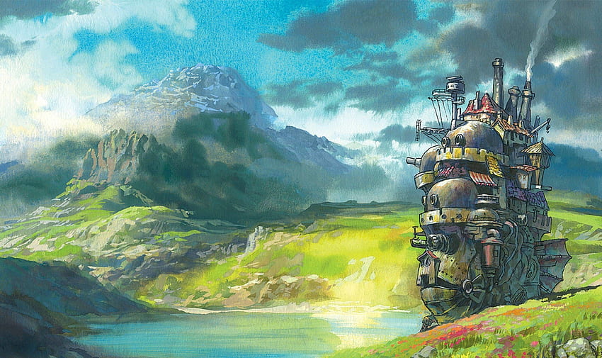 Ghibli Computer, Ghibli Watercolor HD wallpaper