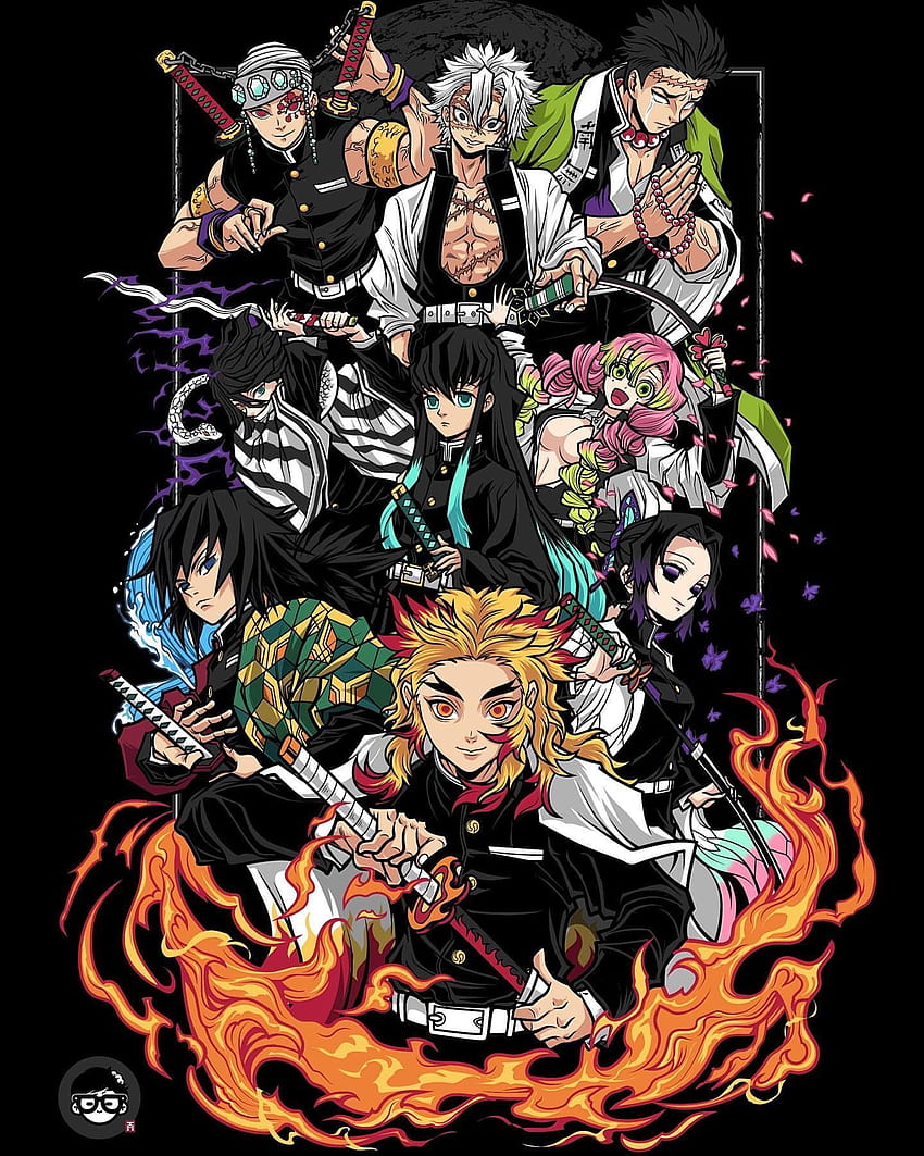 Die Säulen Kimetsu no Yaiba. Anime-Dämon, Anime, Slayer-Anime, Gyomei HD-Handy-Hintergrundbild