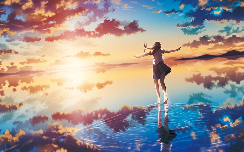 Lofi Sea, Sunset, Clouds, Original Characters, Anime • For You For & Mobile Fond d'écran HD