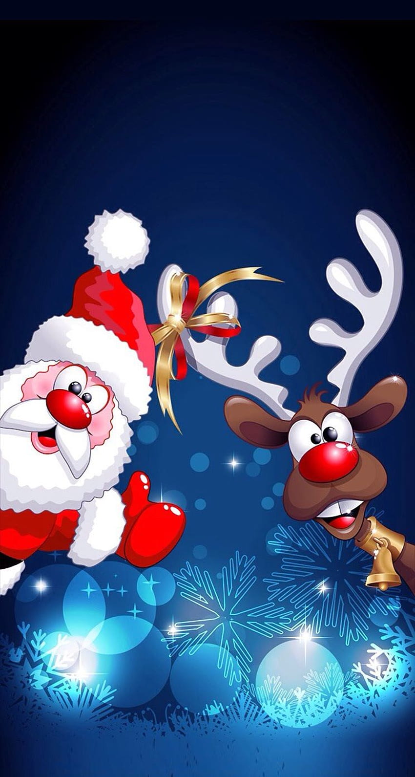 Cute Christmas Santa Claus iPhone 8 Wallpapers Free Download