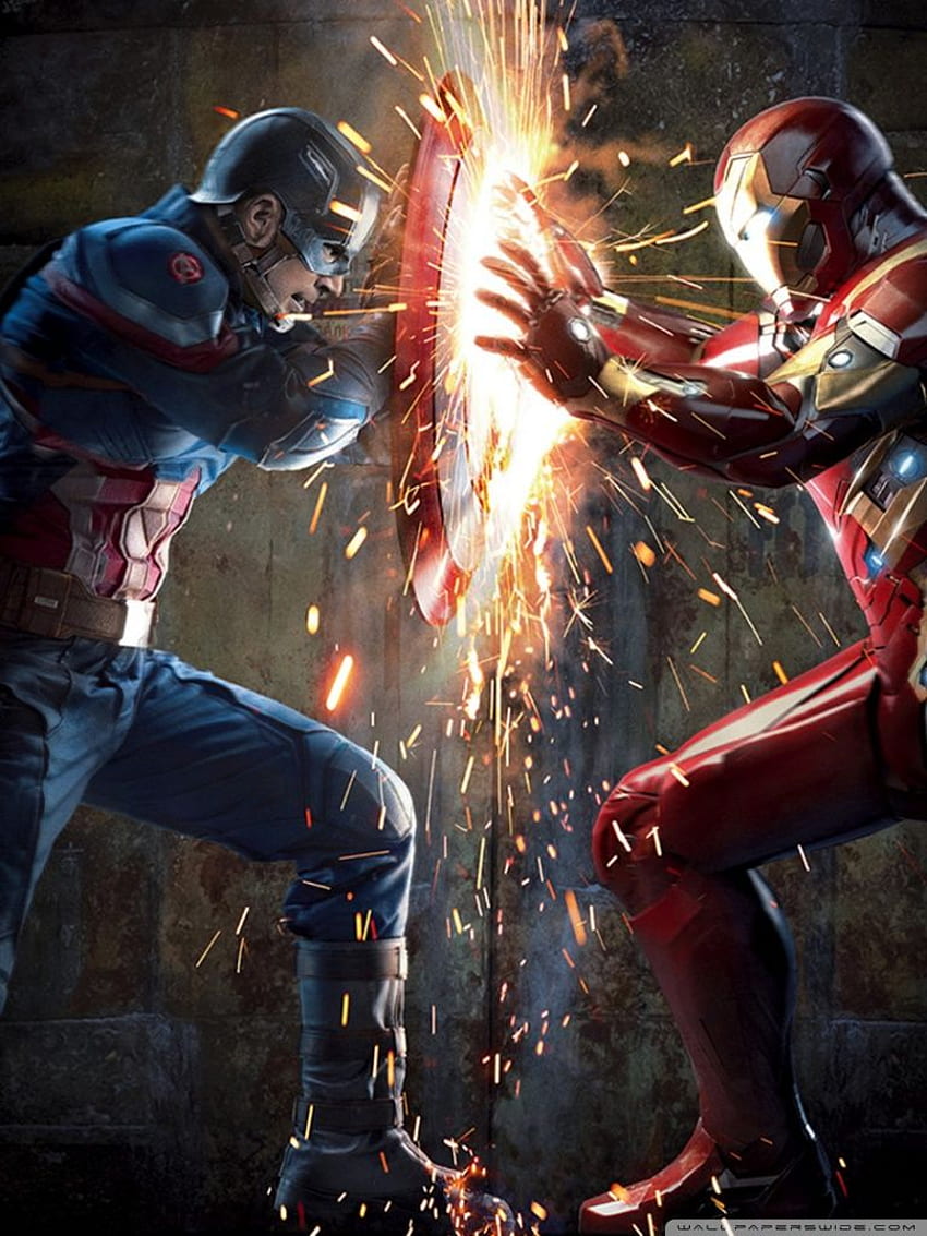 Гражданска война на Капитан Америка Ултра фон, Гражданска война на Marvel HD тапет за телефон