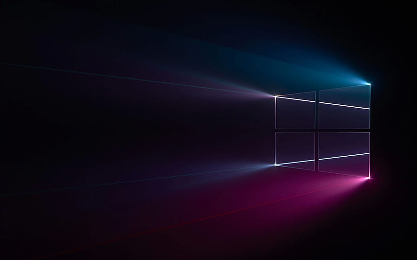 Windows 10 , Microsoft Windows, Colorful, Black background, Technology, Windows Logo HD wallpaper