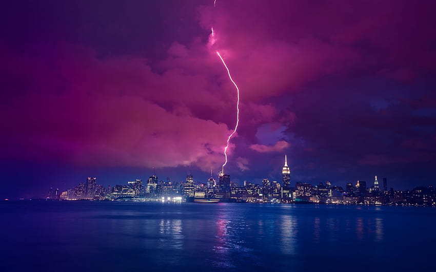 Donner, Gewitter New York, City, Galaxy Thunder HD-Hintergrundbild