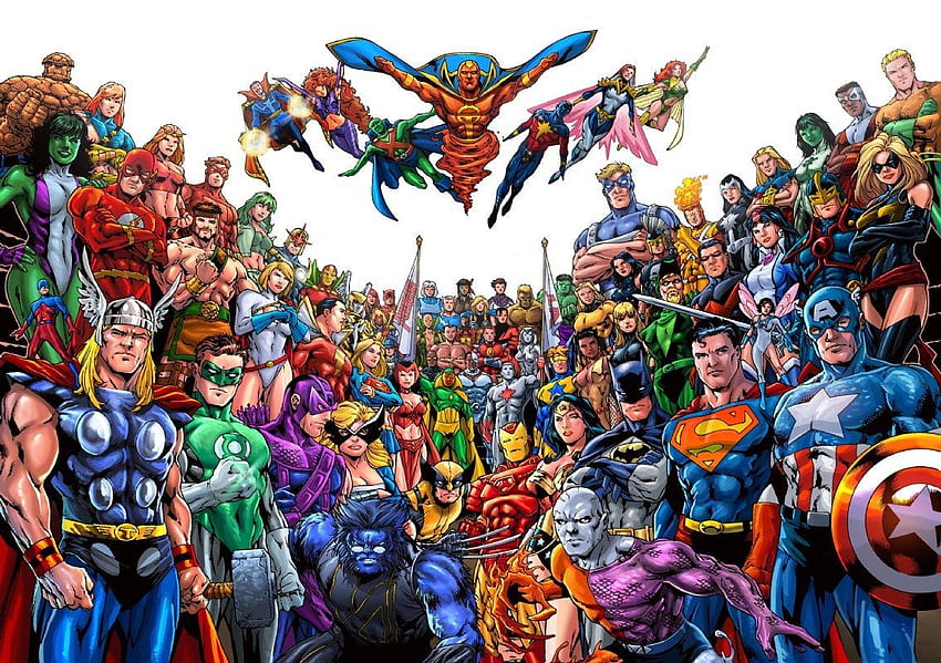 작가들은 Justice League vs. Avengers 만화, Marvel 및 DC Comics에 관심을 표명합니다. HD 월페이퍼