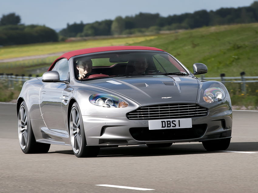 Auto, Nature, Aston Martin, Cars, Front View, Dbs, 2009, Grey Metallic, Metallic Gray HD wallpaper