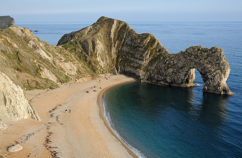 Tourist Place Durdle Door Jurassic Coast Lulworth in Dorset England Country HD wallpaper