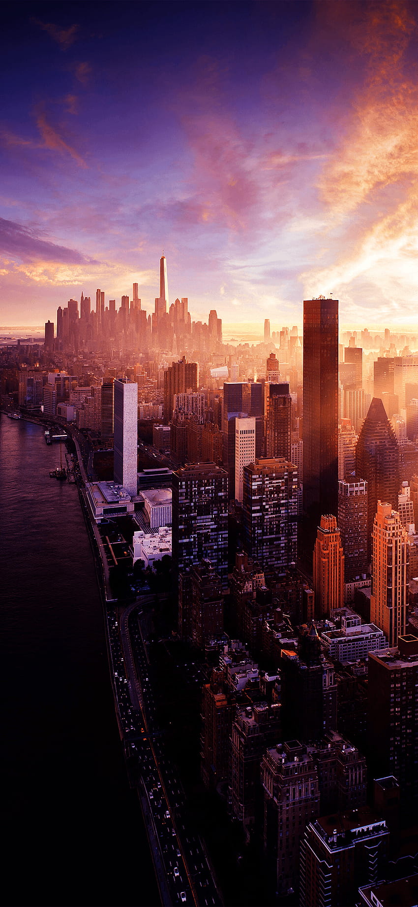 Nyc sunset iPhone . City , New york city, City view HD phone wallpaper