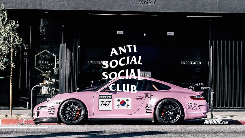 качулка. Anti Social Social Club Розово Porsche, Anti Social Social Club PC HD тапет
