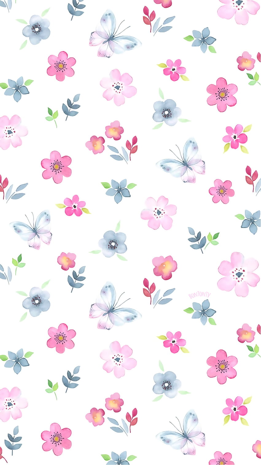 Phone Watercolor Cute Pattern - by BonTon TV - Background (iPhone, smartphone) Here you can find a collection of elegan. iphone cute, Flower phone, Cute Spring Pattern HD phone wallpaper