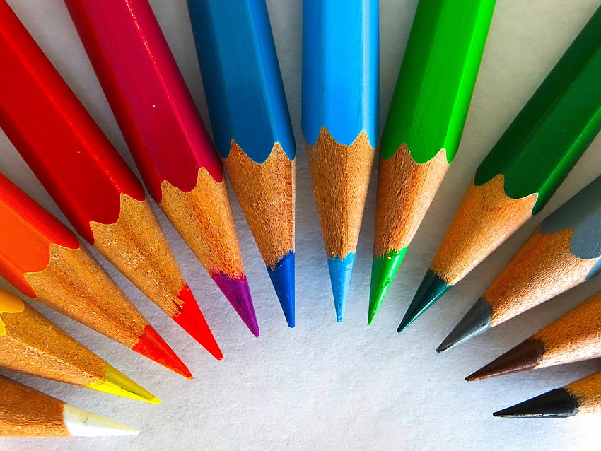 Rainbow, , , Colored Pencils, Iridescent, Spearhead, Prick, Colour Pencils, Imprisoned, Sharpened HD wallpaper