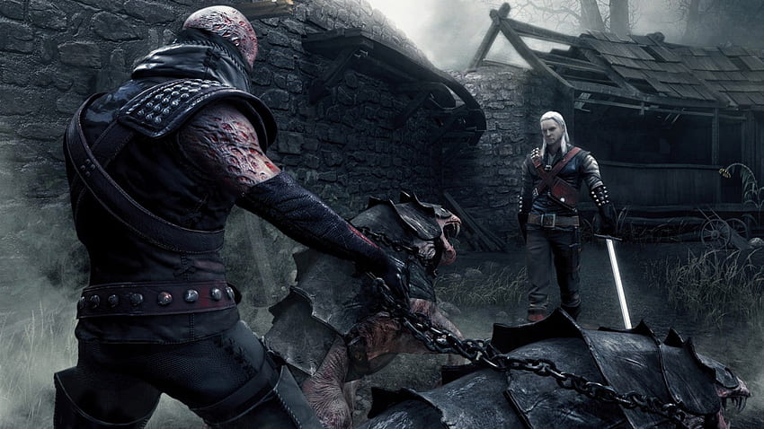 Witcher, fight HD wallpaper