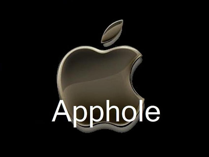 apphole ciemny, jabłko, app Tapeta HD